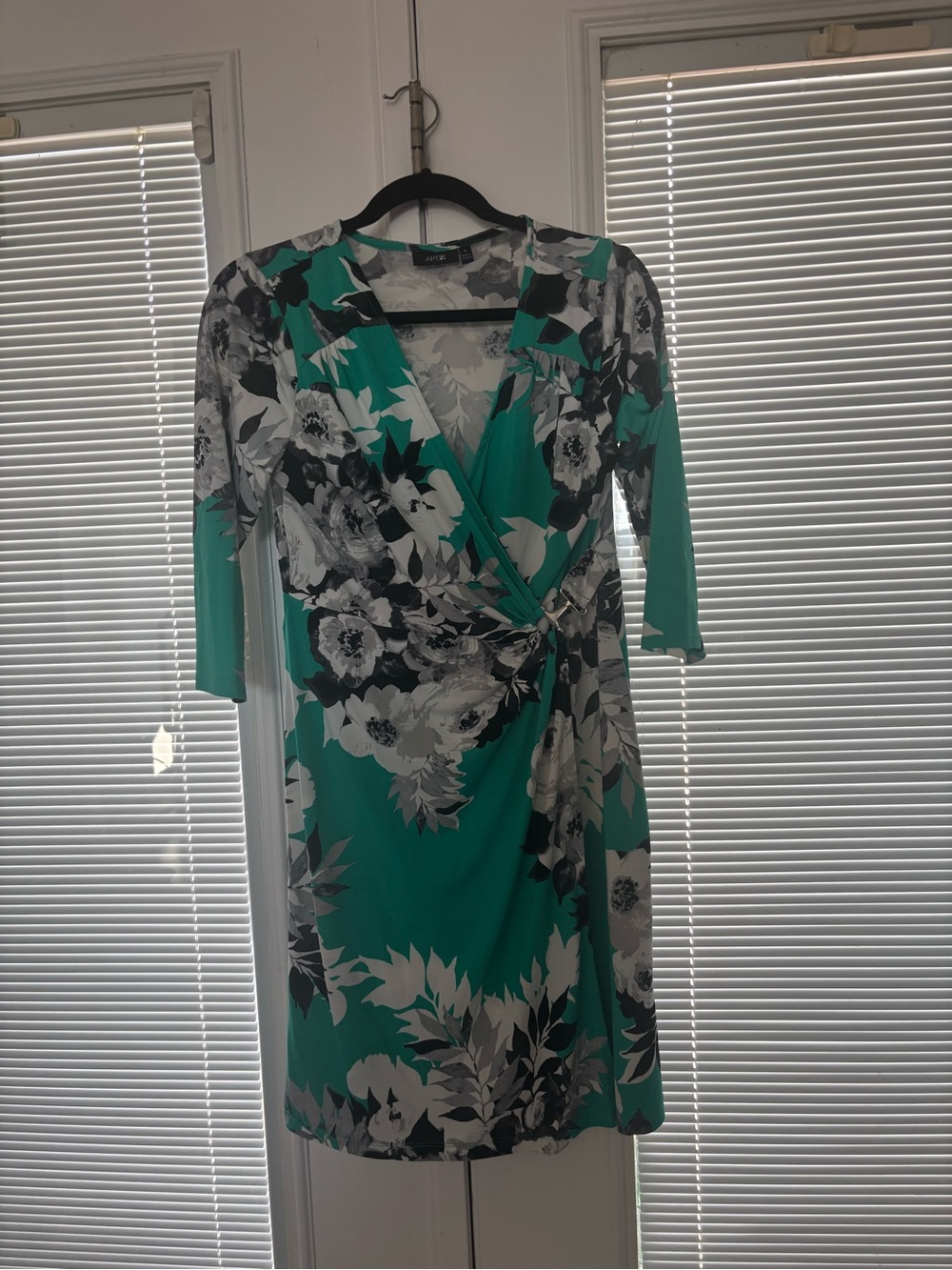 Apt. 9 Teal Floral Wrap Midi Dress